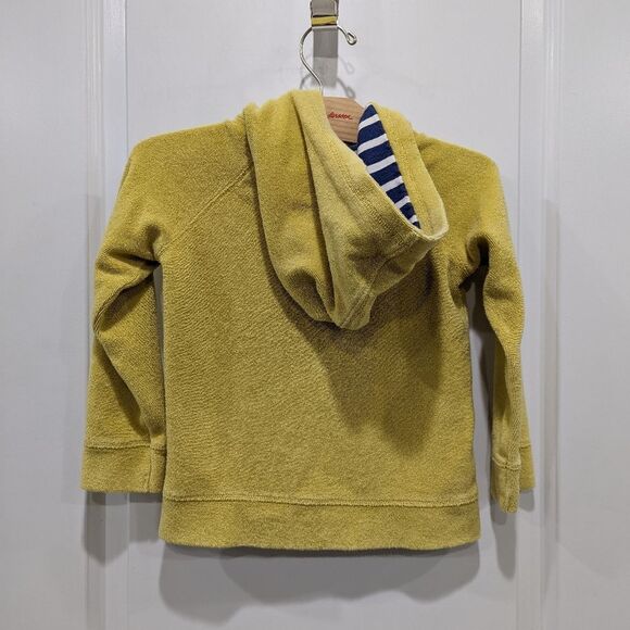 Mini Boden Yellow Towelling Hoodie Jacket Beach swim Cover Up Kids Girl Size 4 5 - Picture 3 of 6